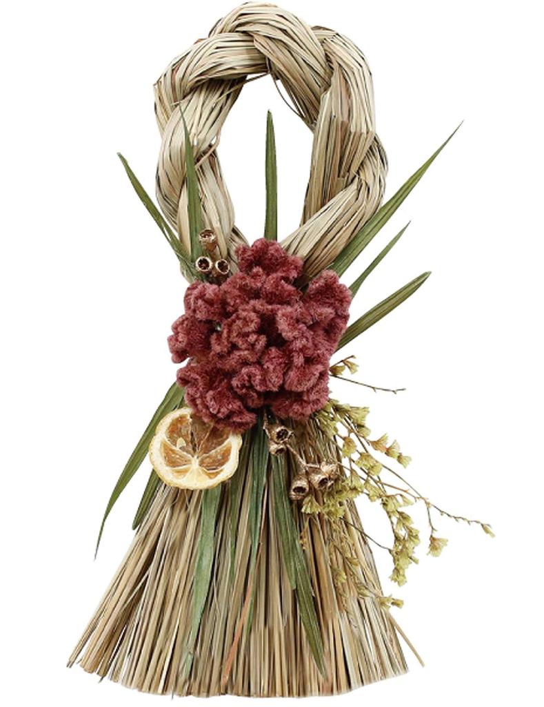 Every day feels so happy 4008776-04 Modern New Year's Entrance Decoration Wreath Paper & Polyester 28 x 14 7 cm