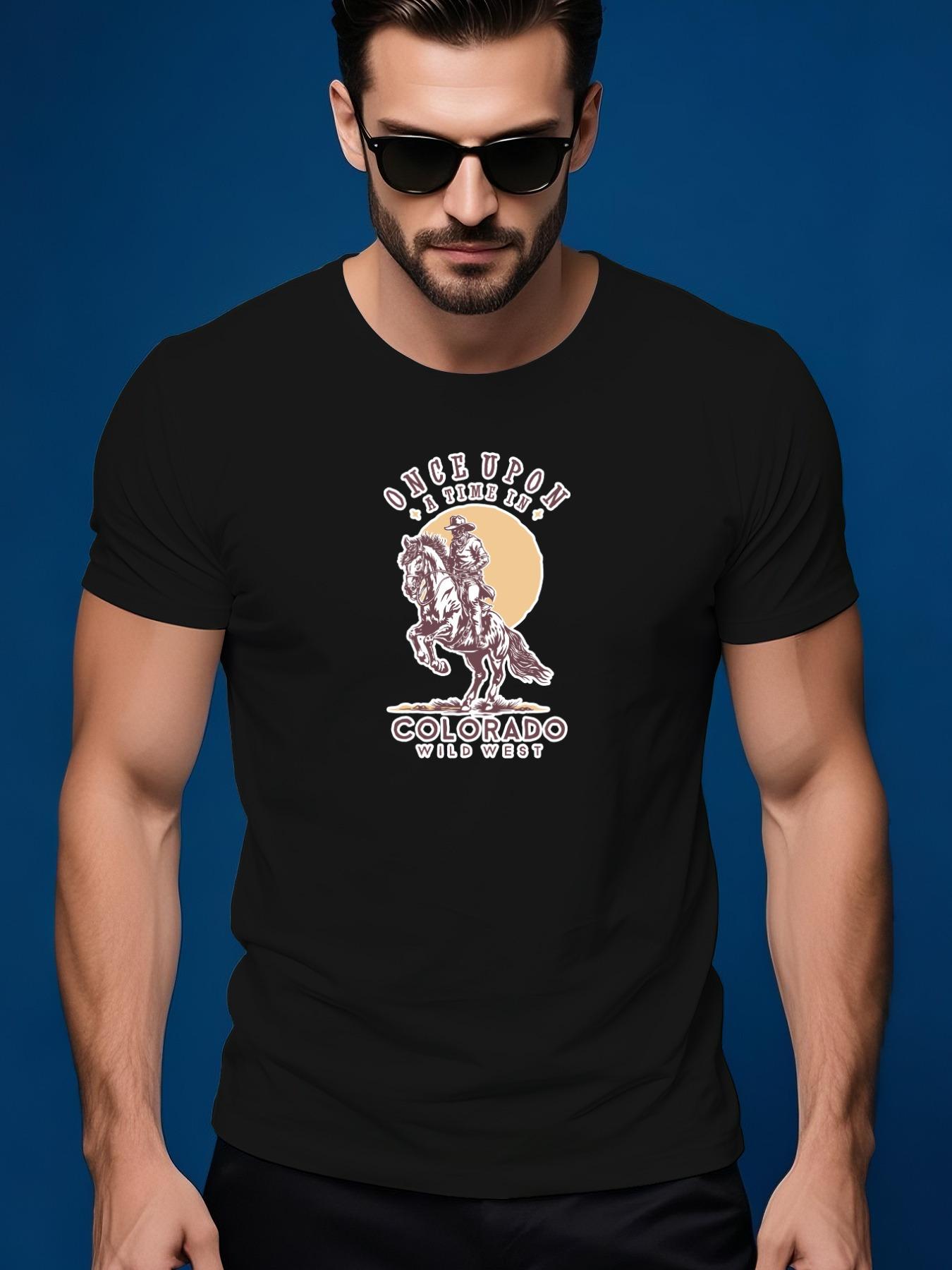 Once Upon a Time Cowboy Graphic Tshirt - Casual Summer ... L