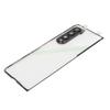 Cover Posteriore in Vetro Trasparente per Cellulare Sostitutiva per     Fold 3 5G F926 con Supporto per Telefono e Foro per Obiettivo Fotocamera