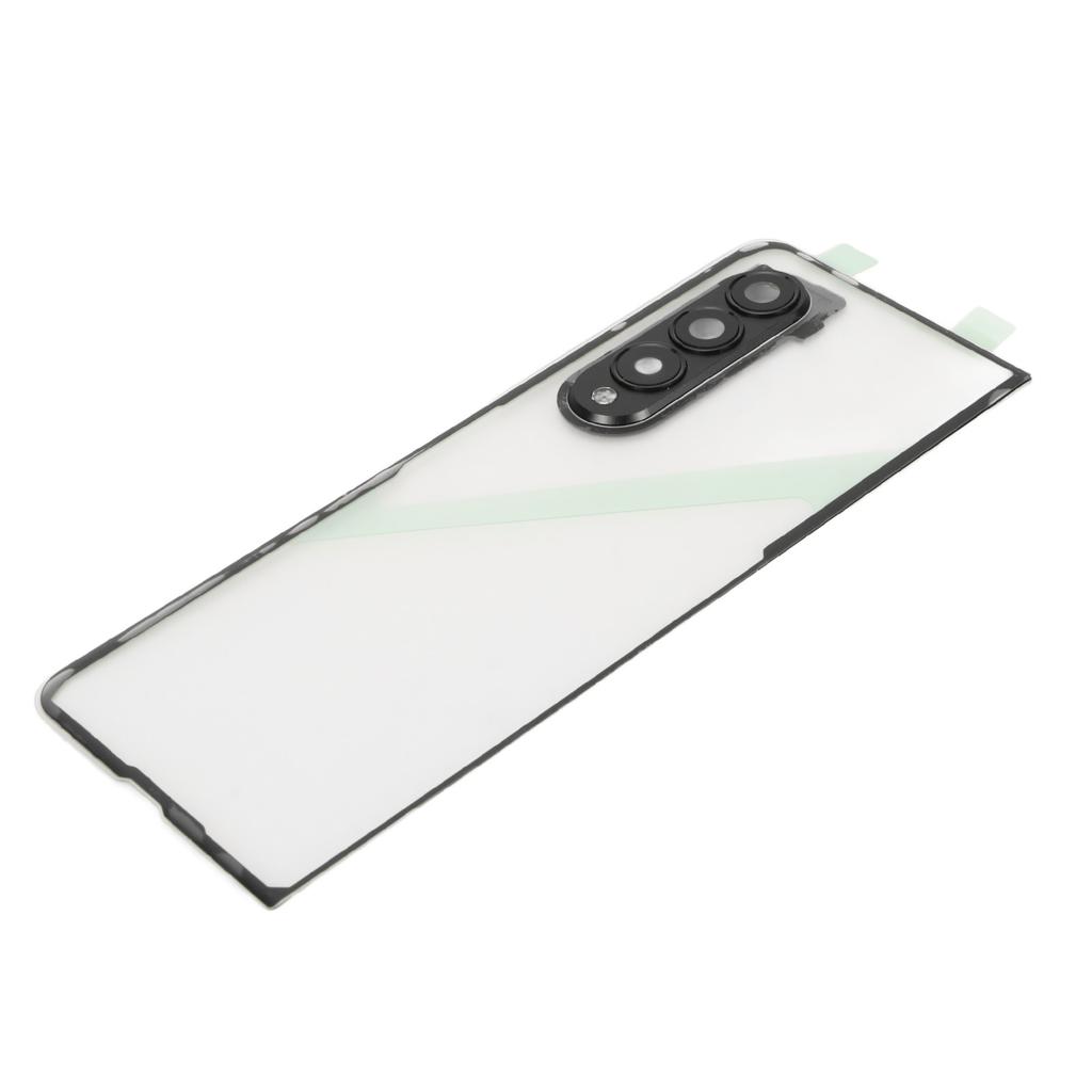 Cover Posteriore in Vetro Trasparente per Cellulare Sostitutiva per Fold 3 5G F926 con Supporto per Telefono e Foro per Obiettivo Fotocamera