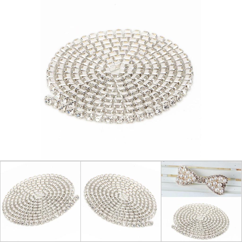   Resin     Rhinestones Chain Trim Ribbon Roll Sewing Craft Decoration (#01)