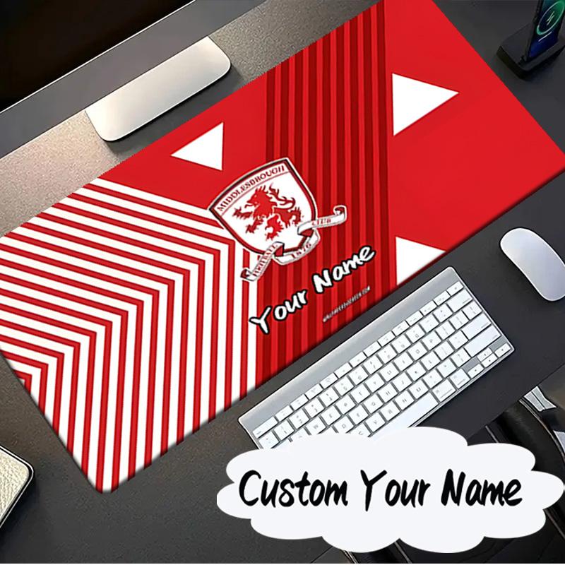 Custom Name Mouse pad Middlesbrough Football Club Crest Mouse pad, Gaming Mouse Pad, keyboard pad, Desk Decor for computer notebook Fan Birthday Gift
