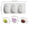 New 3-Cell Almond Design Silicone Chocolate Mold French Mousse Cake Mould Dessert Baking Tools Kitchen Silicone Bakeware