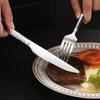 Luxury 1pcs Stainless Steel Cutlery Set Hammered Steak Knife Fork Spoon Western Dining Tableware For Restaurant Kitchen Bar