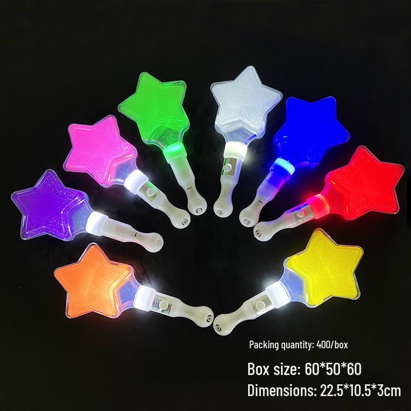 Short Luminous Star Stick Toy - Concert Fluorescent Light for Hair and Accessories