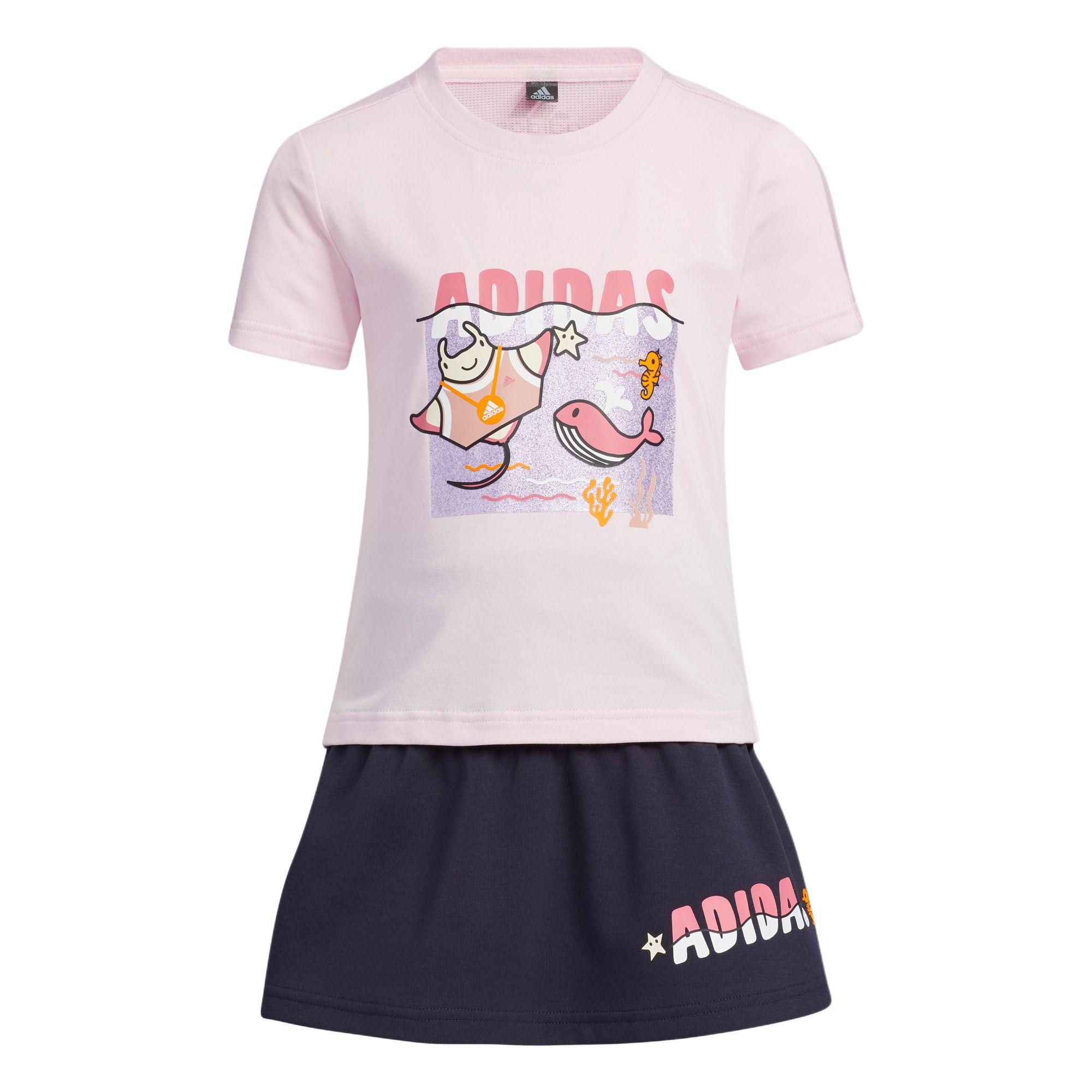 Children Aged 3 7 Years Old Adidas Skirt Set Clear Pink HT5829 104