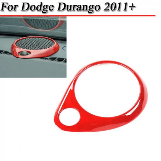 Red Center Console Dashboard Speaker Ring Cover Trim Decor For Dodge Durango 11+
