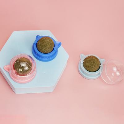 Catnip Wall Balls Licking Rotatable Catnip Wall Toys Natural Catnip Wall Catnip Roller Cat Snack Ball Teeth Cleaning Catnip Toy