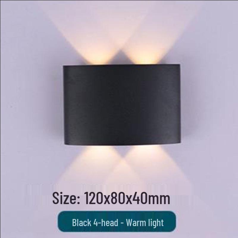 Waterproof Double Head Outdoor Wall Light for Balcony, Terrace, Garden, Doorway, and Aisle - Modern Minimalist Design