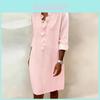 Ladies Long Sleeve Cotton Linen Shirt With Ruffle Trim For Casual Spring Wear