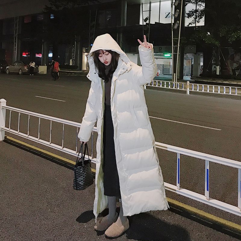 

Супер длинное до щиколотки выше колена вниз хлопковое пальто женское Dongxin свободное утолщенное пальто-пуховик хлопковое пальто 2XL