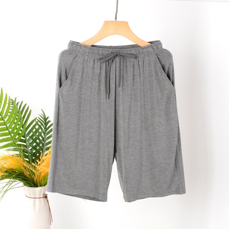 Pánské modální pětibodové spací šortky - Tenké, prodyšné, letní nadměrné domácí oblečení.