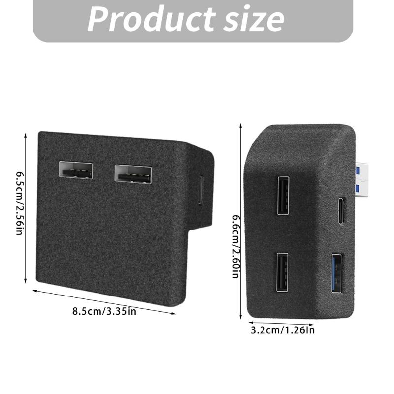 High Speed Charging Hub Glove Box Docking Station Central Control Splitter Adapter Car Accessories Easy to Install