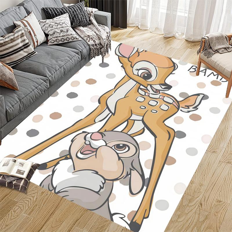 Bambi Home Sofa Decoration for Living Room & Bedroom, Non‑Slip Play Flannel Floor Mat for Game Room