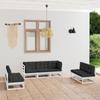 Day and Night - Day and Night Garden Furniture Set 7 Pieces and Cushions Solid Pine Wood