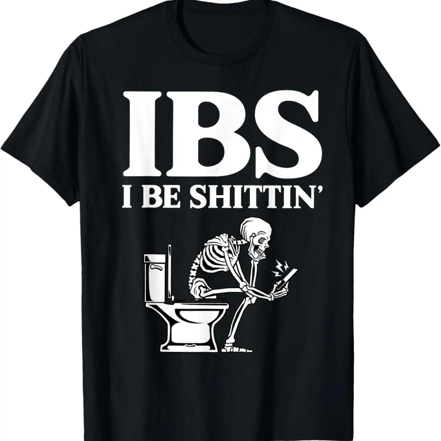 

IBS I Be Shittin Funny Skeleton T-Shirt XXXXXL чорний