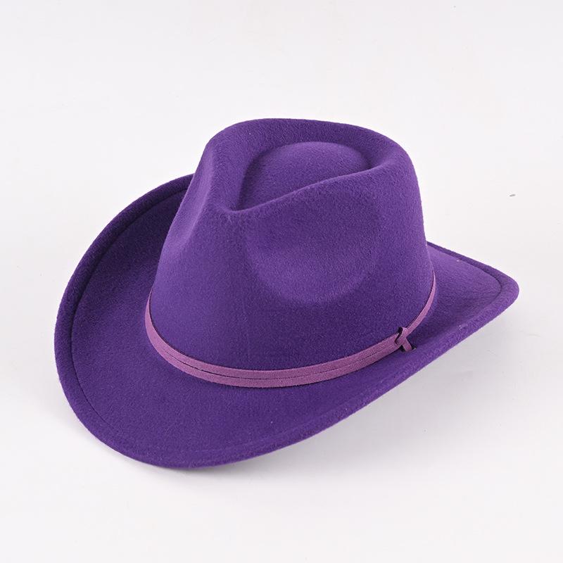 Hot-selling men's and women's children's top hats Western cowboy hats Integrated brim Single-sided large brim