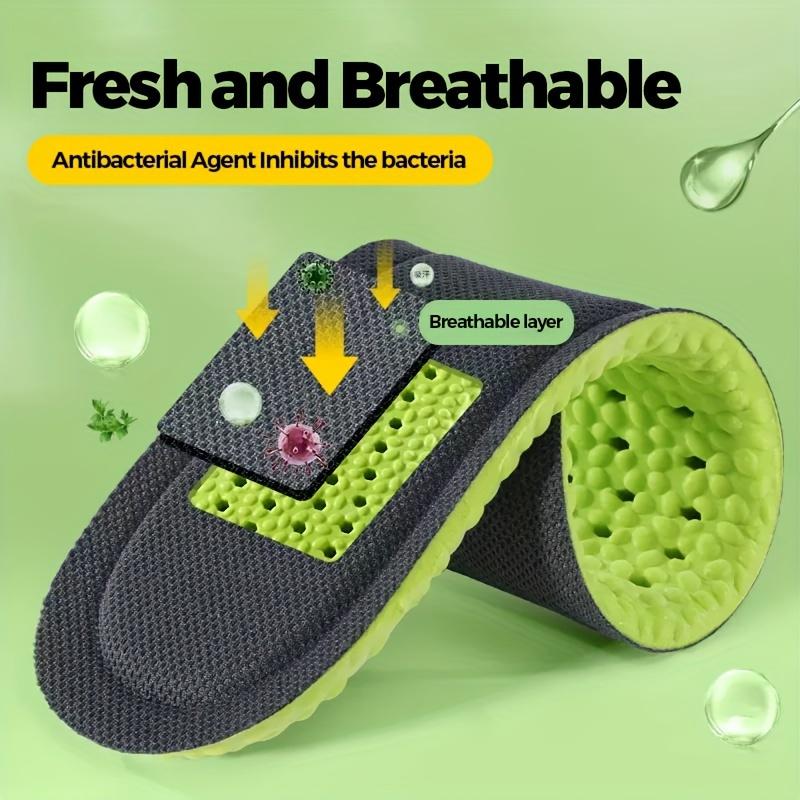 1pair Breathable Sweat Absorbent Ultra-soft Non-slip Insoles, Sports Arch Support Insoles For Men And Women