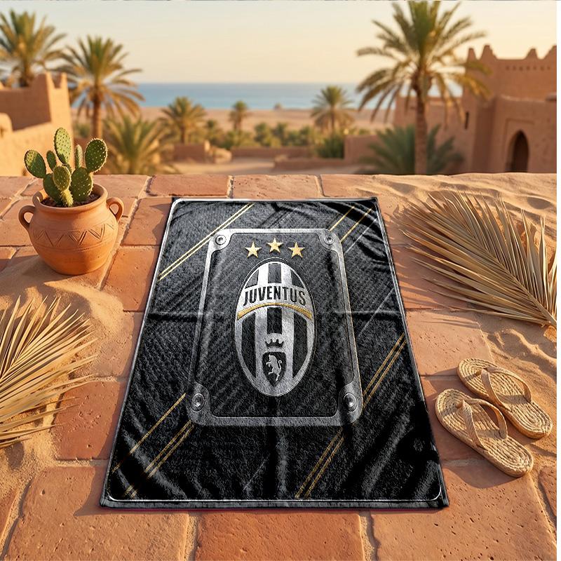 Asciugamano da Spiaggia in Microfibra con Stampa Juventus FC Asciugatura Rapida Assorbente Grande Asciugamano per Spiaggia Nuoto Viaggio