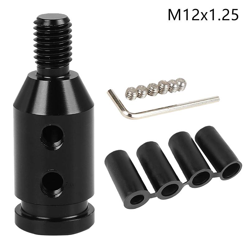Universal Car Auto Aluminum Gear Shift Knob Adapter For Non Threaded Shifters