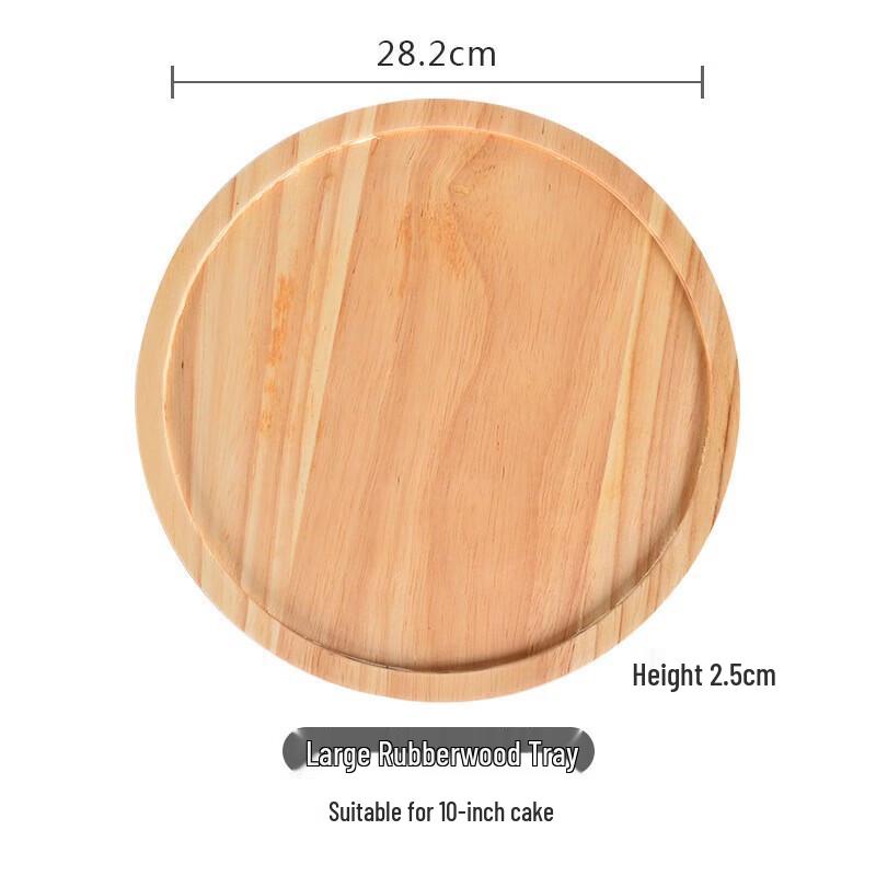 Вращающаяся деревянная подставка для торта со стеклянной крышкой-колпаком