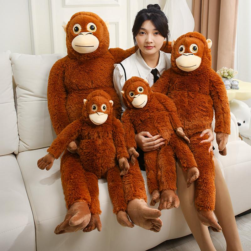 30/60/90cm Kawaii Simulation Monkey Plush Doll Backpack Long Arm Gorilla Animal Stuffed Toy Home Decoration Gift For Children