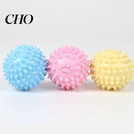 Soft Rubber Dog Toy Spike Ball Flexible TPR Cleans Teeth Massages Gums Reduces Pet Bad Breath Durable Interactive Chew for Dogs And Cats