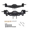 RC Front Rear Axle Complete Set Brass Electroplating RC Axle Assembly for 1/18 Black