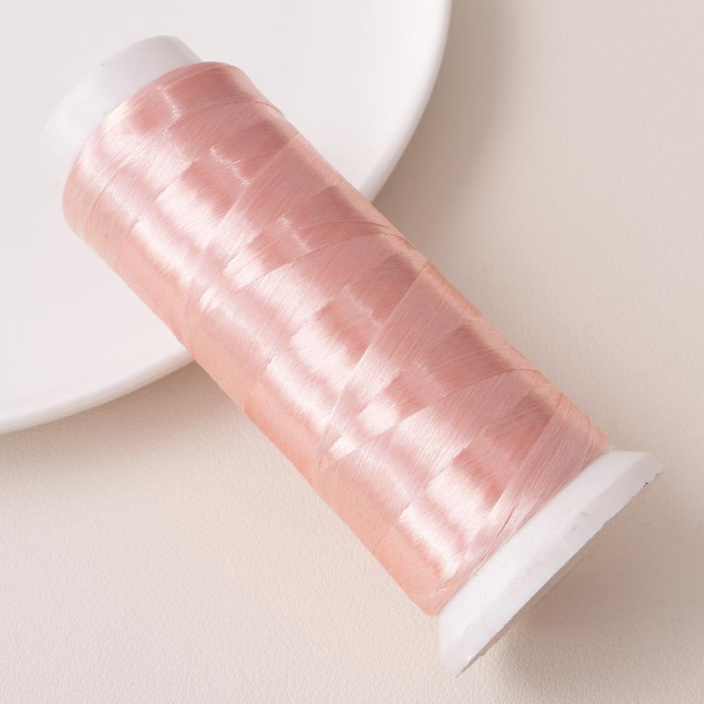 Fil polyester sans nœuds, 1 200 mètres, fil floral enveloppé de velours, pour la fabrication de bracelets, colliers et bijoux