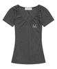 Mucent Maubert V-Neck Shirred Short Sleeve T-Shirt (4 Colors)