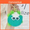 Plush Unique Cartoon Rabbit Fur Keychain Colorful Pom Pom Decoration For Bags Accessories And