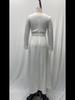 Weißes, schmales, langes Kleid im französischen Stil für Damen – Europäische und amerikanische Eleganz im Frühjahr/Sommer 2025