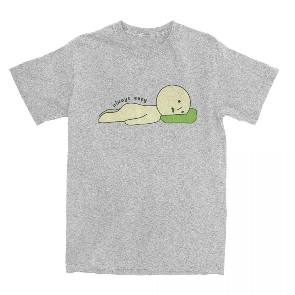 Always Eepy Sleepy Smiskis Figure T-Shirt Hip Hop T Shirts Short Sleeves Y2K Casual Tops Summer Cotton O Neck Oversized Top Tees