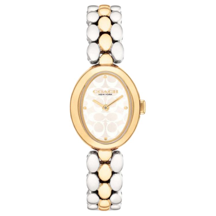COACH Sammy watch quartz movement stainless steel strap 22mm white dial women's watch waterproof 30 meters CY642