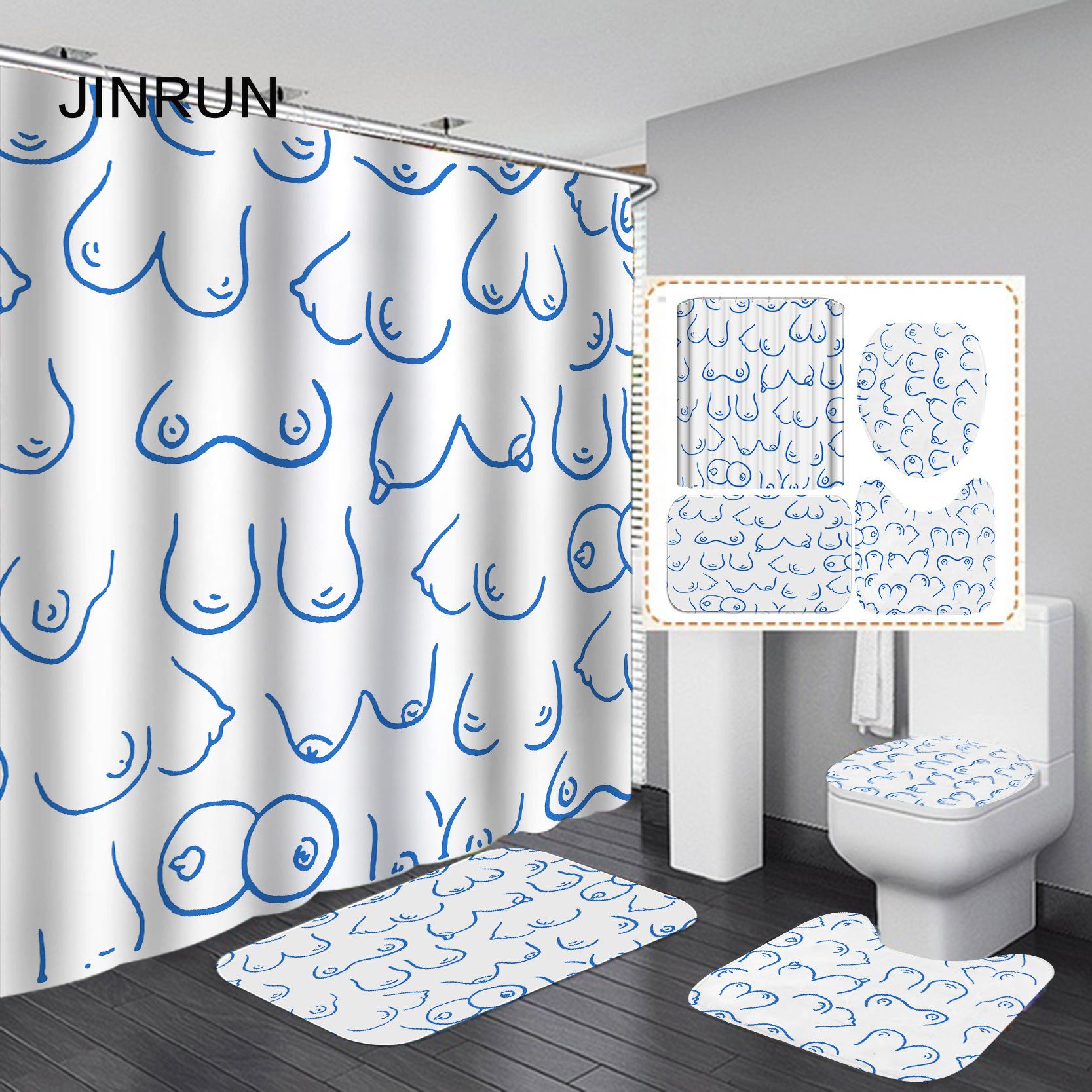 

JINRUN утолщенная водонепроницаемая занавеска для ванной комнаты, устойчивая к плесени, занавеска для душа, занавеска для душевой перегородки, занавеска для душа, занавеска для ванной комнаты, бесплатная перфорация