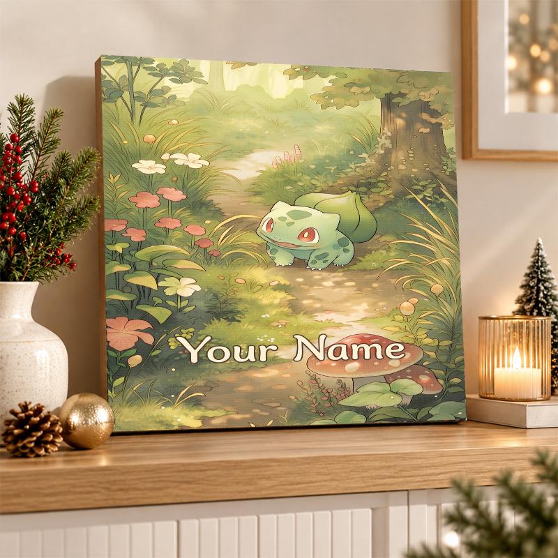 Bulbasaur Custom Name Diamond Painting Personalized 5D Full Drill DIY Diamond Art Home Decor