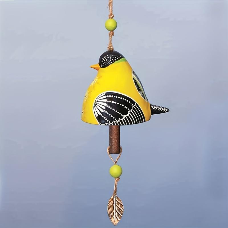 1 Pc Exquisite Resin Bird Wind Chimes Pendant for Independent Station - Enhancing the Beauty of Garden and Home Decor
