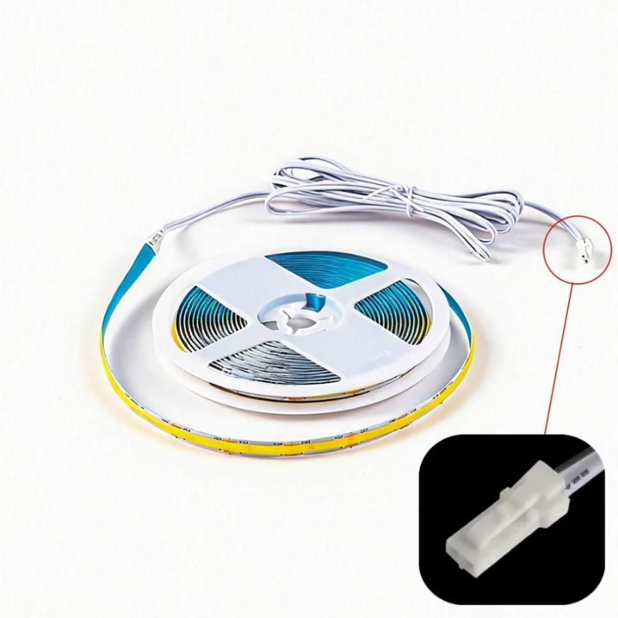 Under Cabinet Collection Display COB LED Strip Light Wardrobe Closet Lamp Penetrable Wood Door-opening Sensor Sync Control