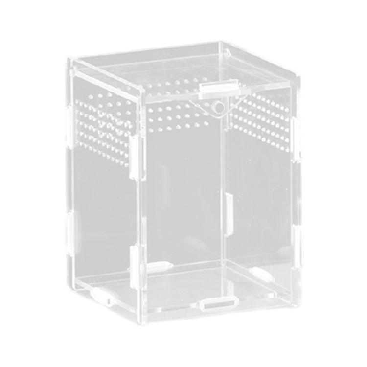

Acrylic Pet Reptiles Enclosure Box With Clear Viewing Jumping Spiders Terrarium Cage For Amphibians Pet Observation 8X7X10 vertical