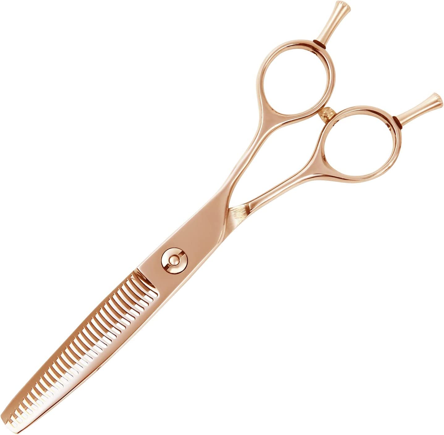 

DEEDS GDZ630CT Pink Gold Titanium Thinning Thinning Scissors with Blades Thinning Professional Haircutting Scissors [PF] Scissors, 2-Stage 30-Tooth