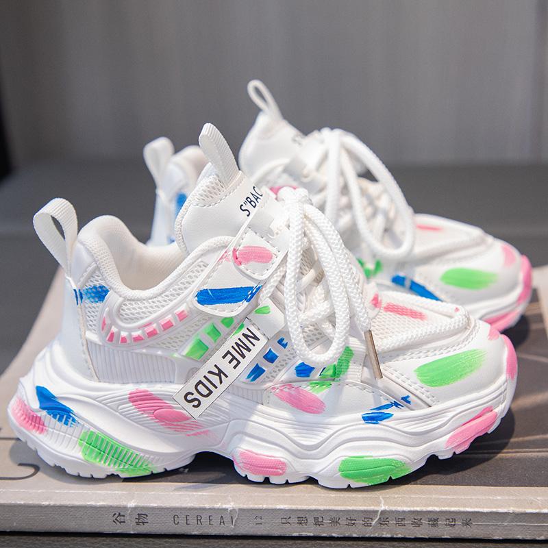 

Детская мода, повседневная дышащая обувь, трендовые детские кроссовки на мягкой подошве для бега, спортивные студенты, удобные кроссовки на мягкой подошве для мальчиков и девочек 26 белый/синий