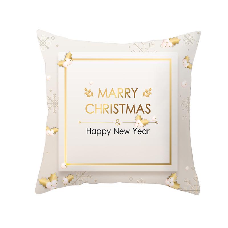 Peach Skin Snowflake Cushion Cover Christmas New Sofa Pillow Cover Home Pillow Cover Home
