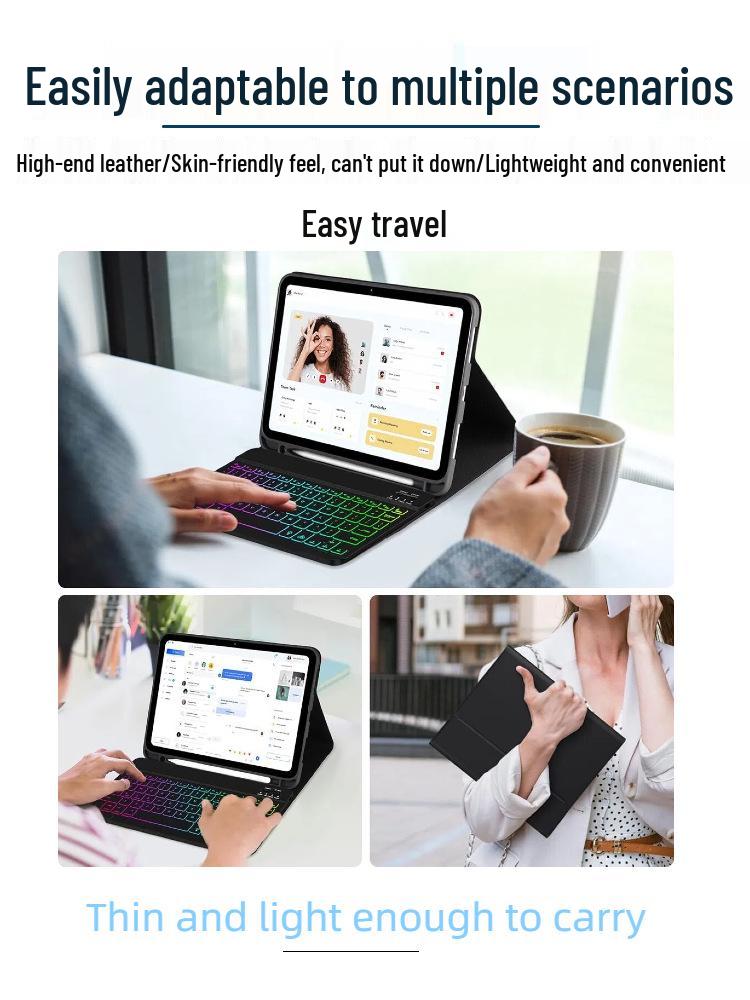 iPad 10th Gen Magnetic Protective Case with Backlit Keyboard & Pen Slot