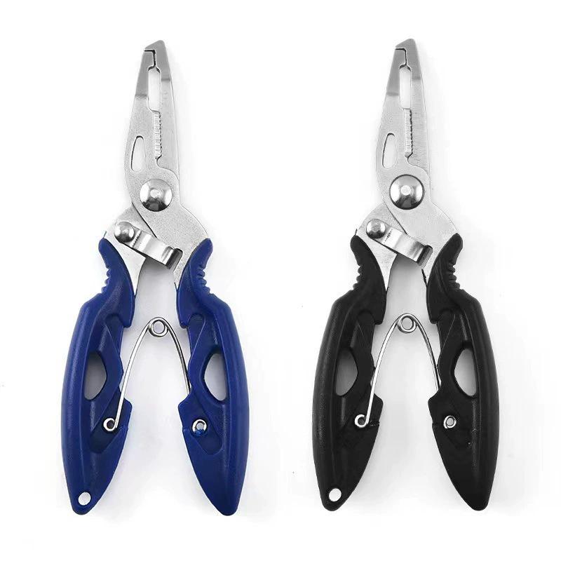 Lightweight Stainless Steel Fishing Pliers & Scissors - Multi-functional Tackle Tool with Hook Remover, Line Cutter, and Fish Gripper.