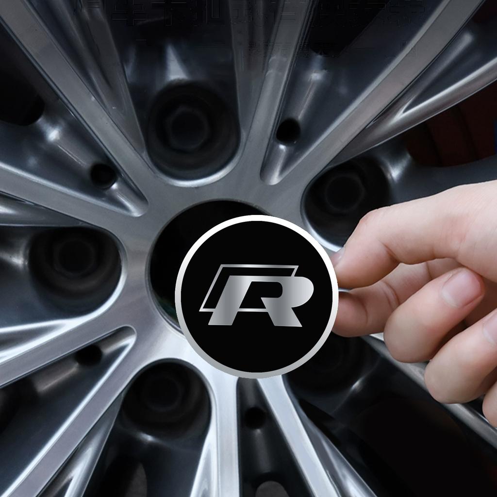 VW 4PCS 60/63/68MM Car Wheel Center Hubcaps Accessories For Volkswagen VW Golf Polo Tiguan T5 Passat B8 T-roc T6 Touran GTI Rline