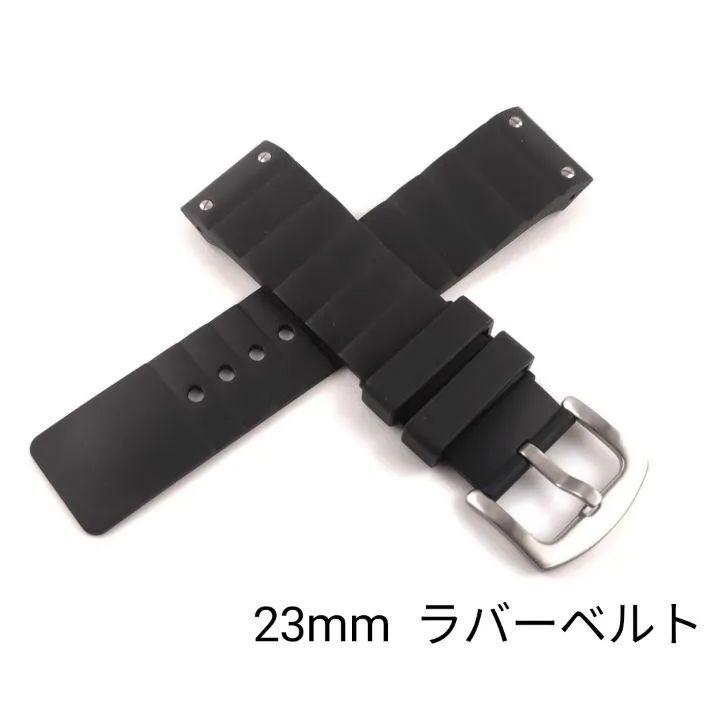 Used 23mm Watch Silicone Rubber Strap Black Buckle Type [Compatible with] Cartier Santos 100 LM Cartier