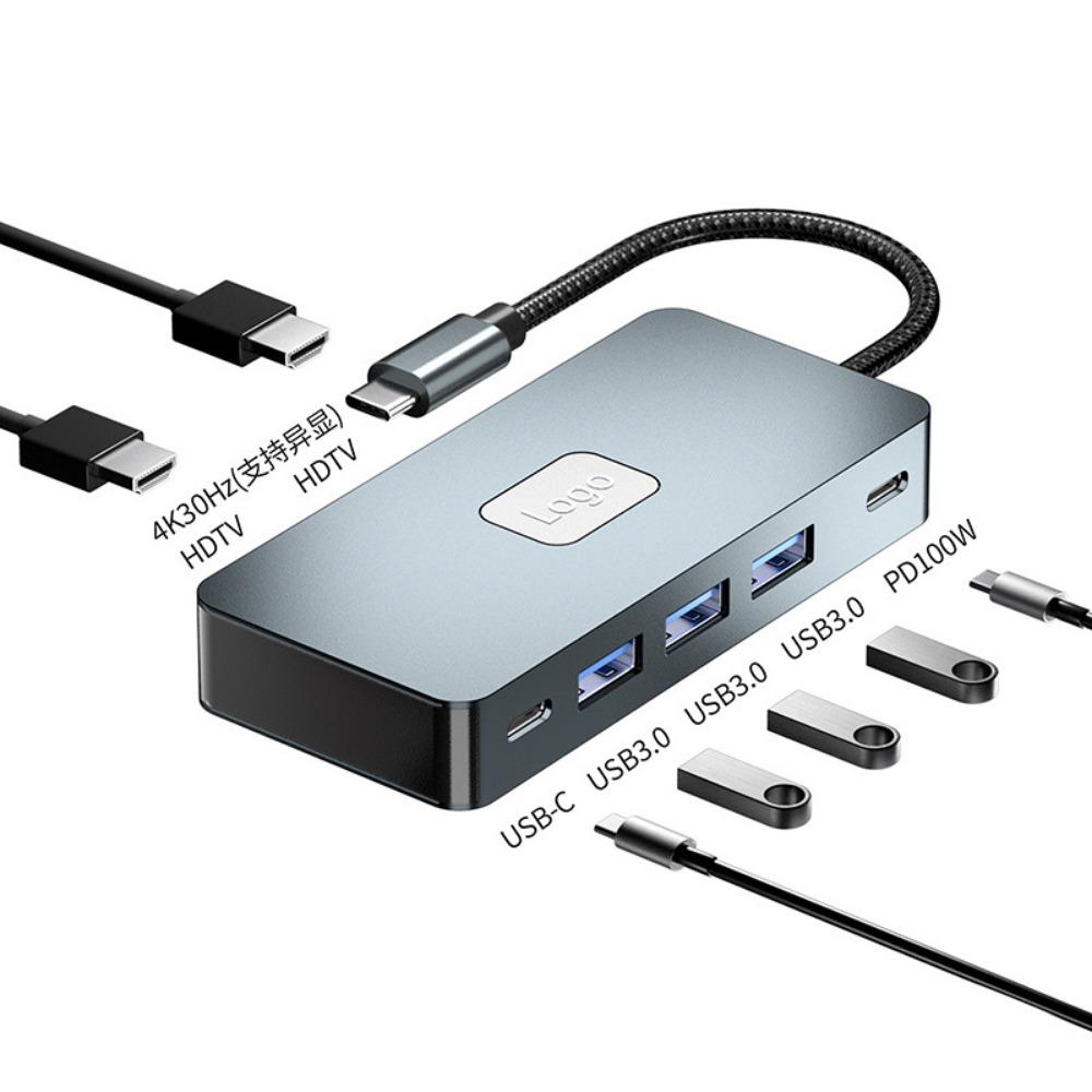 11 in 1 Type C Docking Station USB 3 2 Expander with Gigabit Ethernet Port for Laptop
