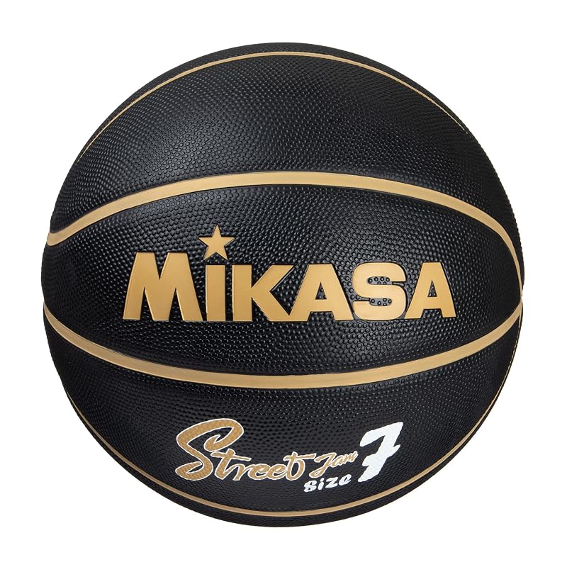 Mikasa Basketball, Size 7, Rubber, Black/Gold, BB702B-BKGL-EC, Recommended Internal Pressure: 0.22-0.32 kgf/cm2