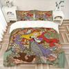 3pcs Aurora Sleeping Beauty Printed Quilt Set - Soft and Comfortable Quilt Cover for Bedroom, Guest Room and Dormitory Decorative Bedding Set 1 D