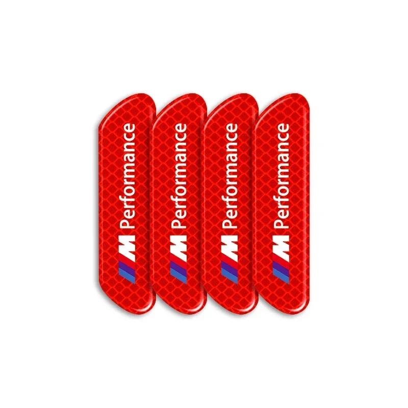 CAI1 2025 New For BMW Car 4PCS Car Reflective Strips Warning Stickers Car Styling For BMW M E46 E90 E60 F10 F30 F20 E39 E36 X5 E70 F2